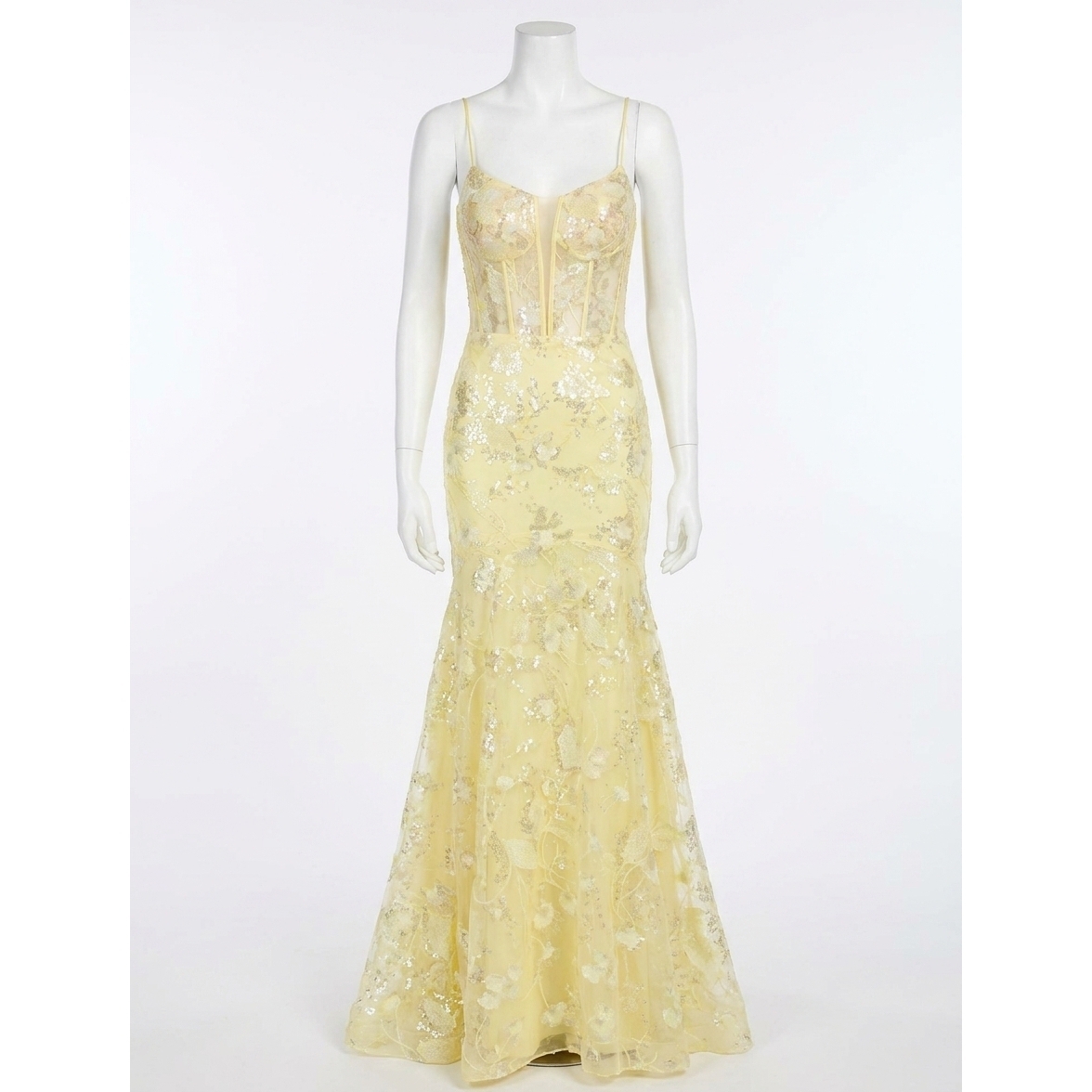 New Jovani Giselle Gown In Yellow